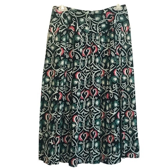 Talbots Drop Waist Pleated Midi Skirt - Picture 1 of 3